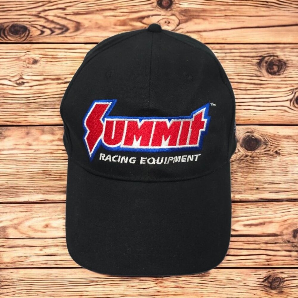 Summit Racing Equipment Strapback Cap Trucker Baseball Embroidered Logo Flag Hat